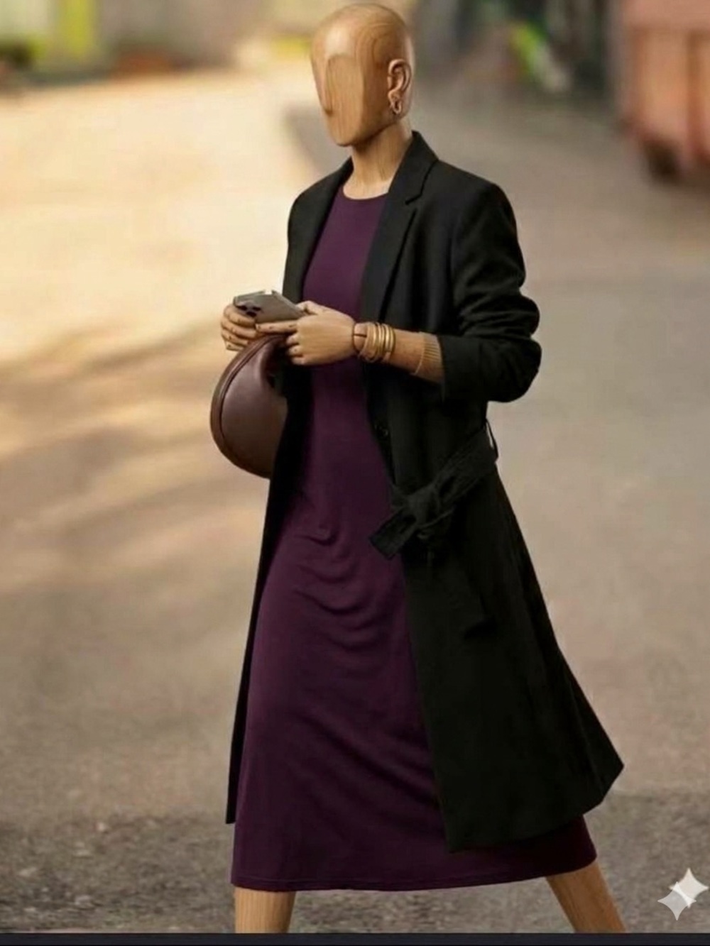 Vintage Amanda Smith Purple Sleeveless Column Maxi Dress - Size L